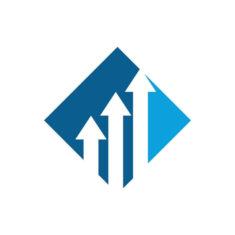 Arrow Stock Exchange Diamond Shape Logo Template Illustration Design. EPS 10. vector