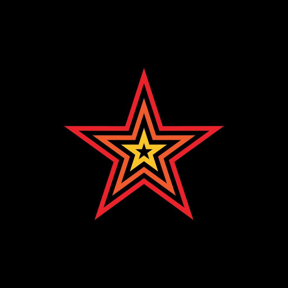 Star Line Logo Template Illustration Design. EPS 10. vector