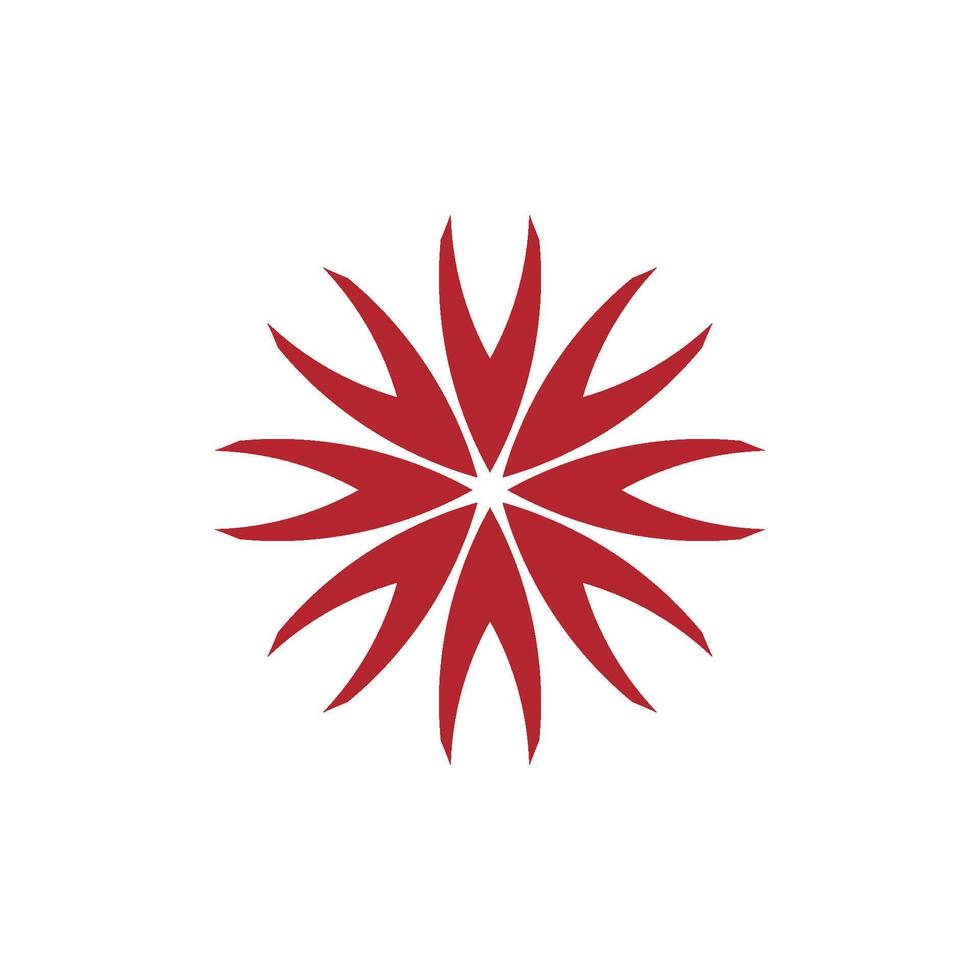 Tribe Ornamental Red Flower Logo Template Illustration Design. EPS 10. vector