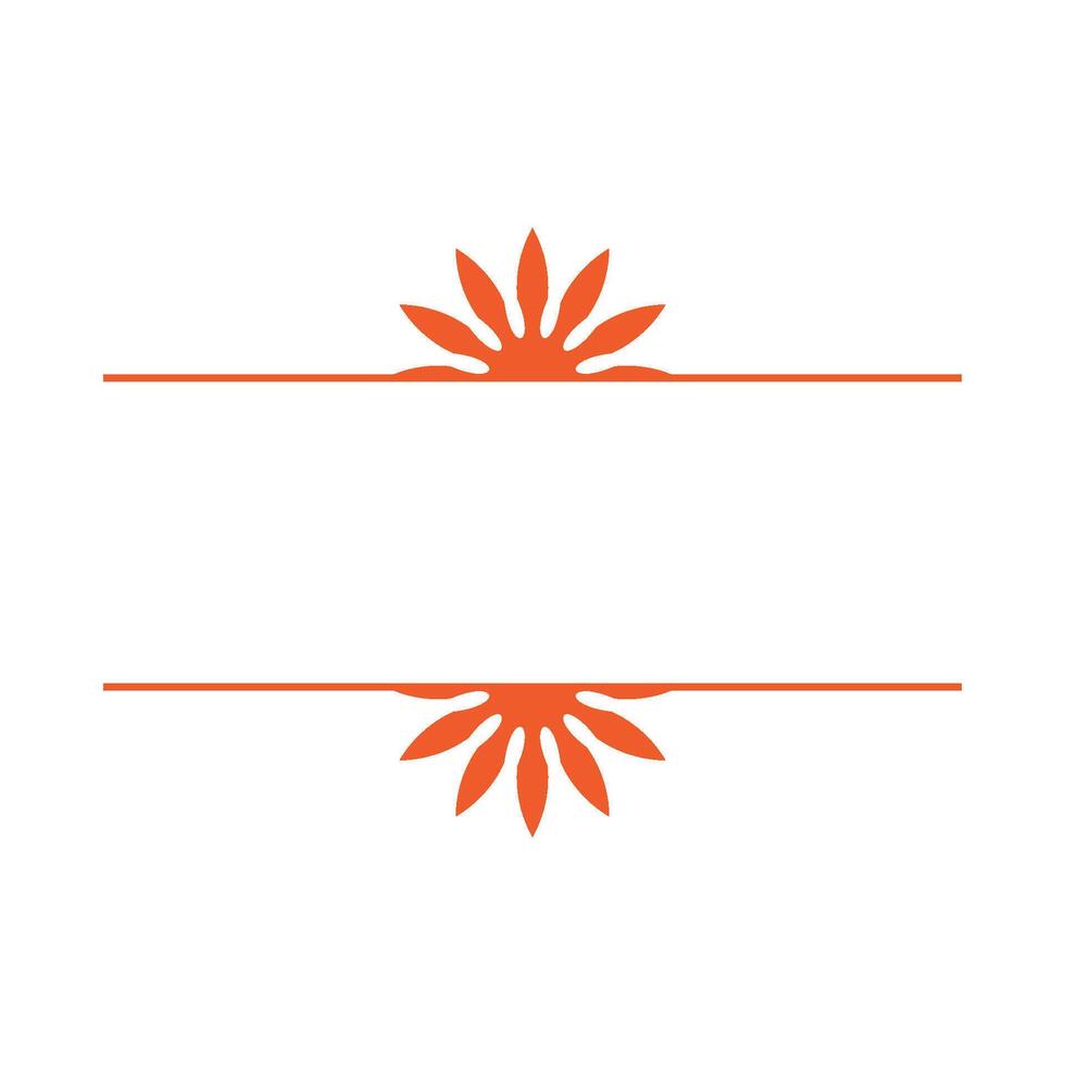 Ornamental Flower Frame Logo Template Illustration Design. EPS 10. vector