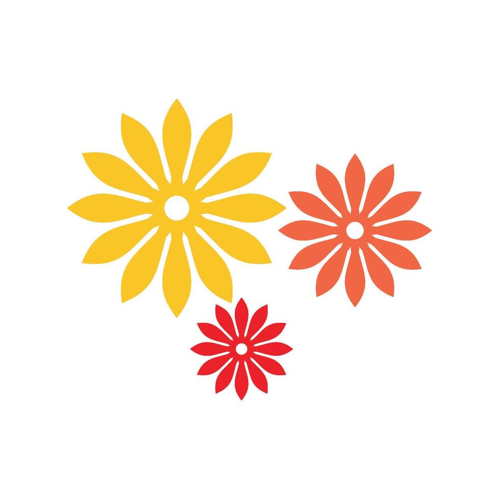 Set Ornamental Decorative Flower Logo Template Illustration Design. EPS 10. vector