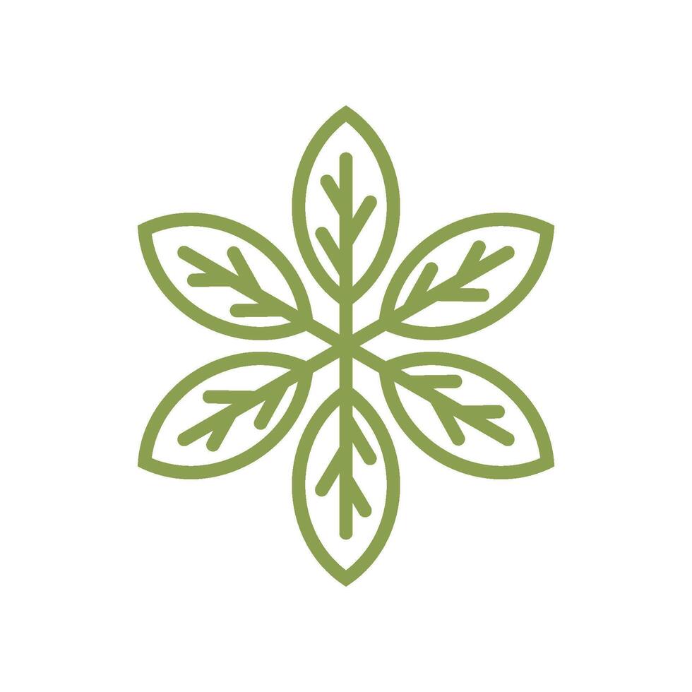 Green Leaf Ornament Logo Template Illustration Design. EPS 10. vector