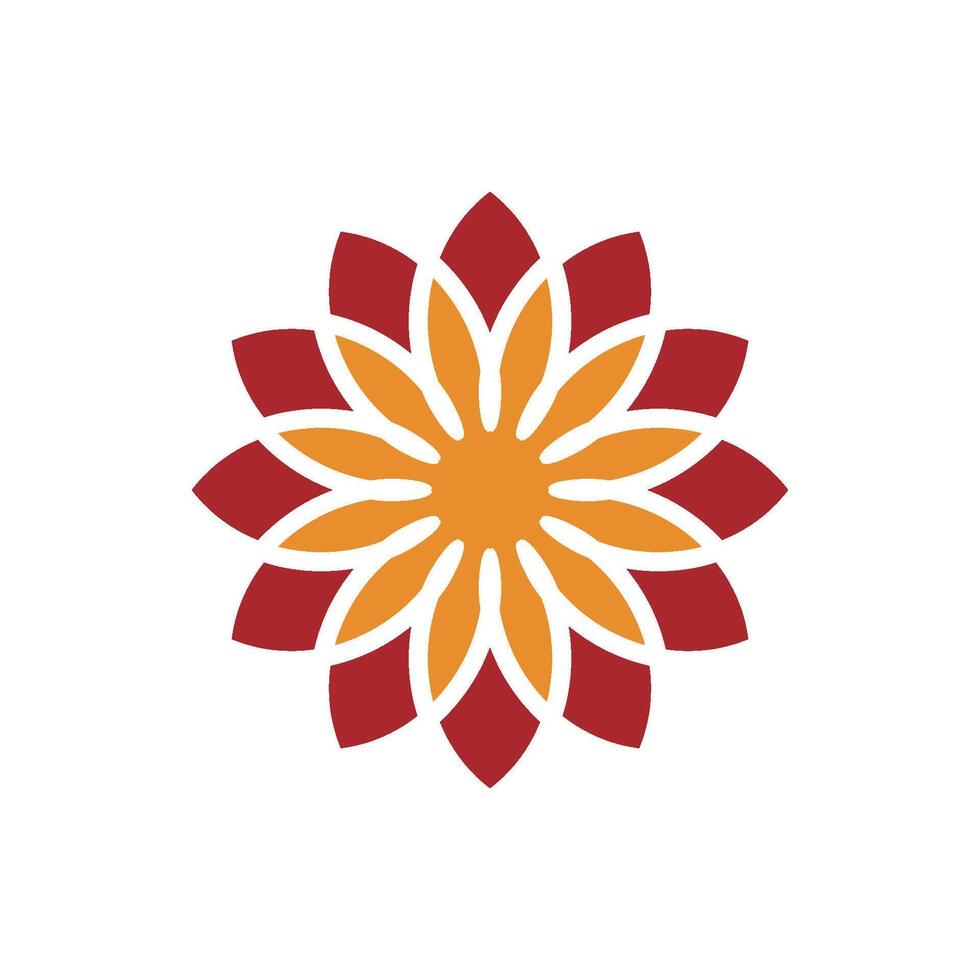 Colorful Flower Decoration Logo Template Illustration Design vector