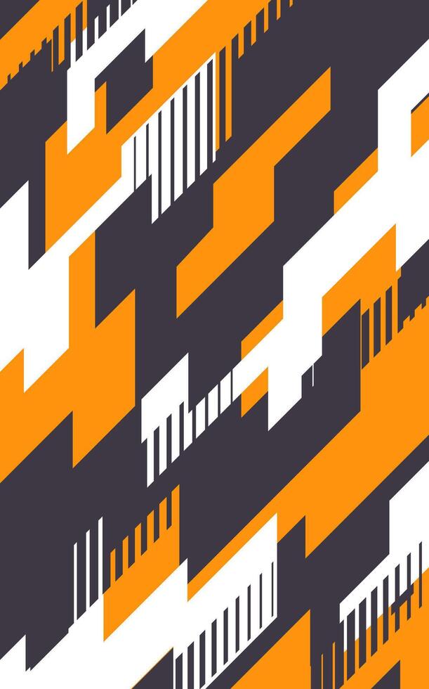 An orange and white geometric pattern vector