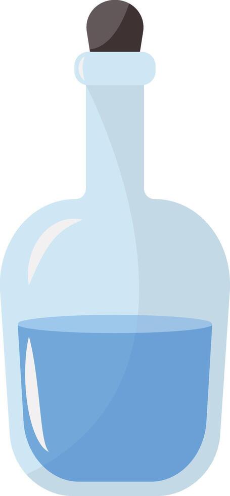 Magic Potion Bottle in Flat Design. vector