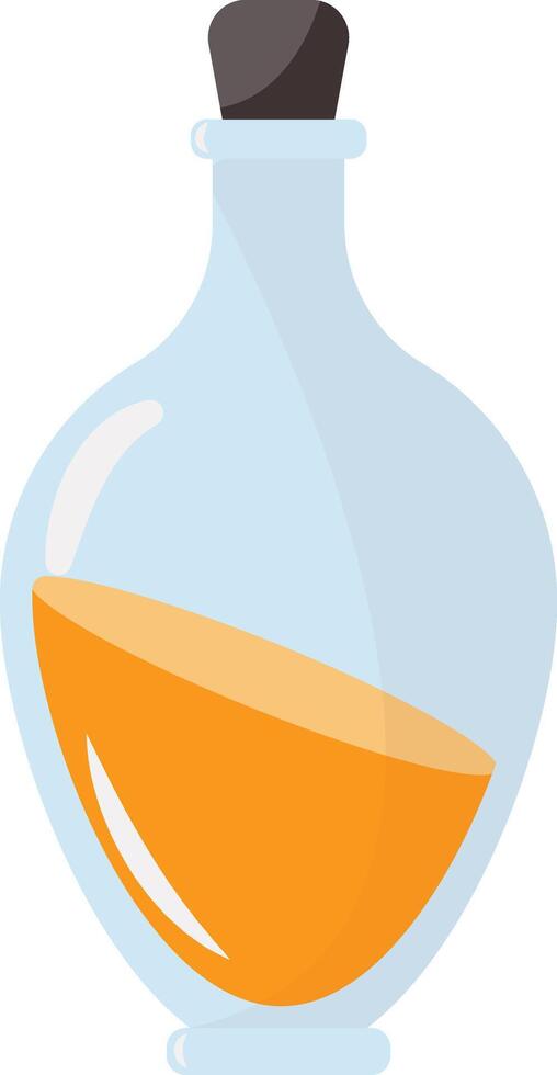 Magic Potion Bottle Illustration on White Background vector