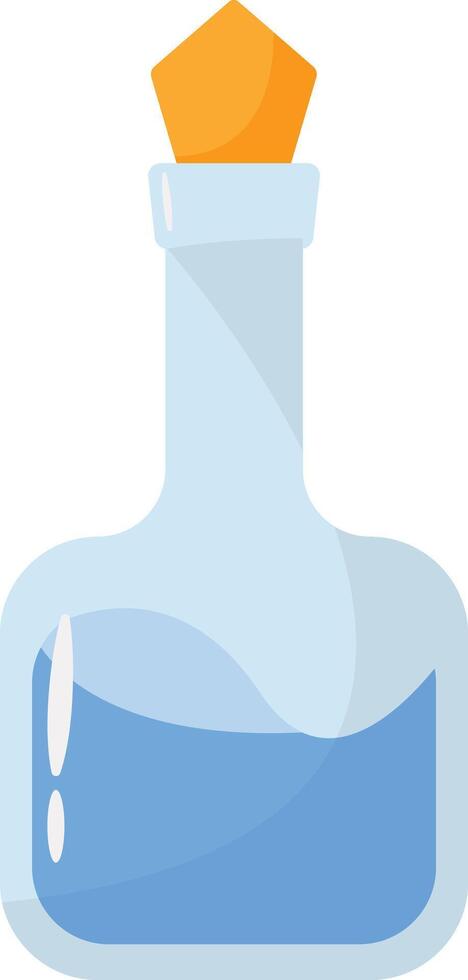 Magic Potion Bottle Illustration in Cartoon Design Style. vector