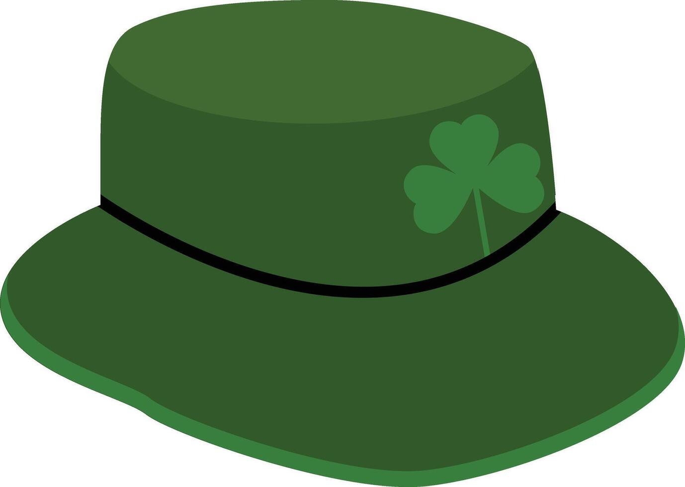 Green Hat Saint Patricks Day. vector