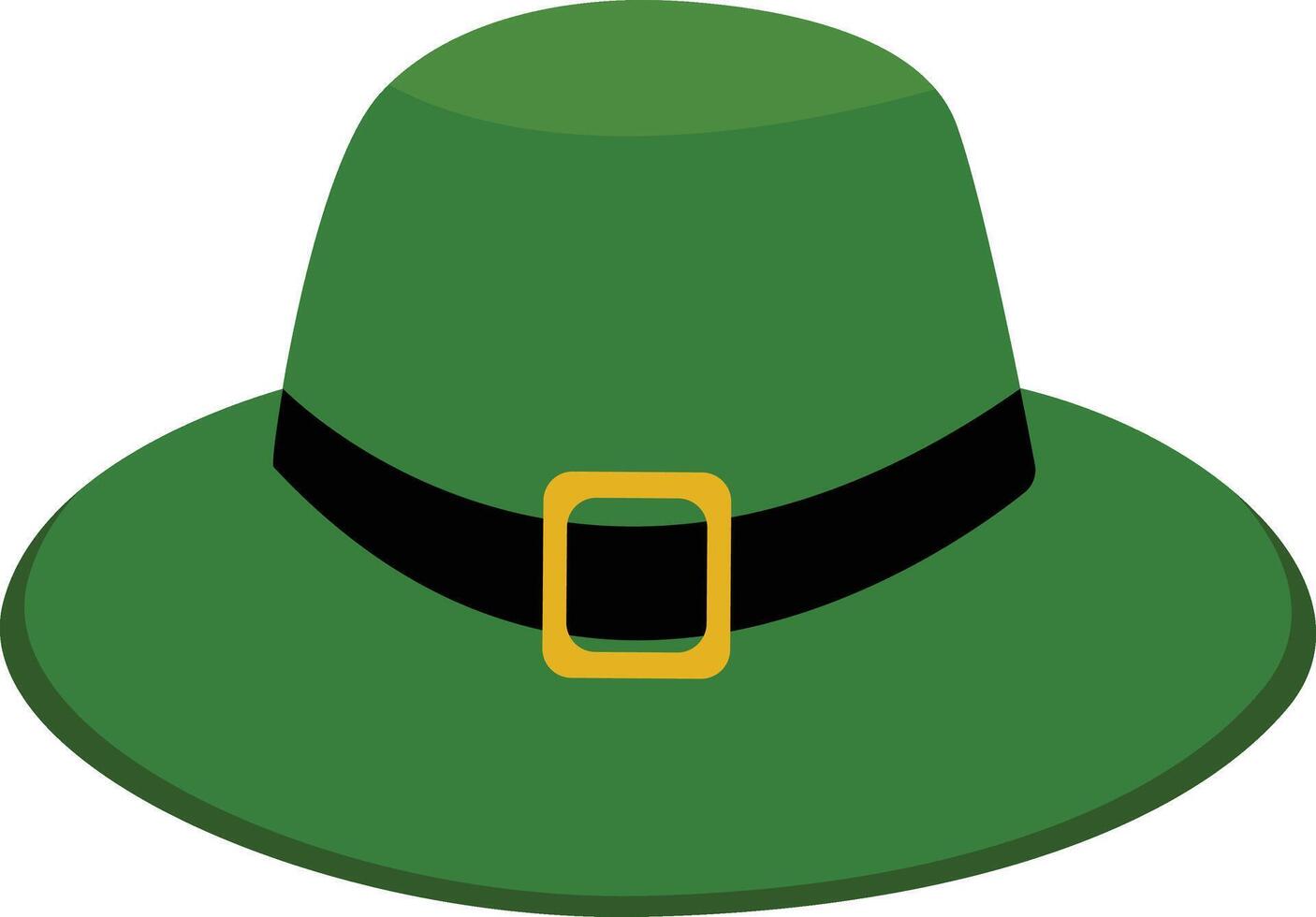 Green Hat Saint Patricks Day Illustration in Cartoon Design. vector