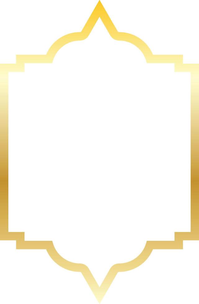Islamic Ramadan Gold Frame with Minimalist Design. vector