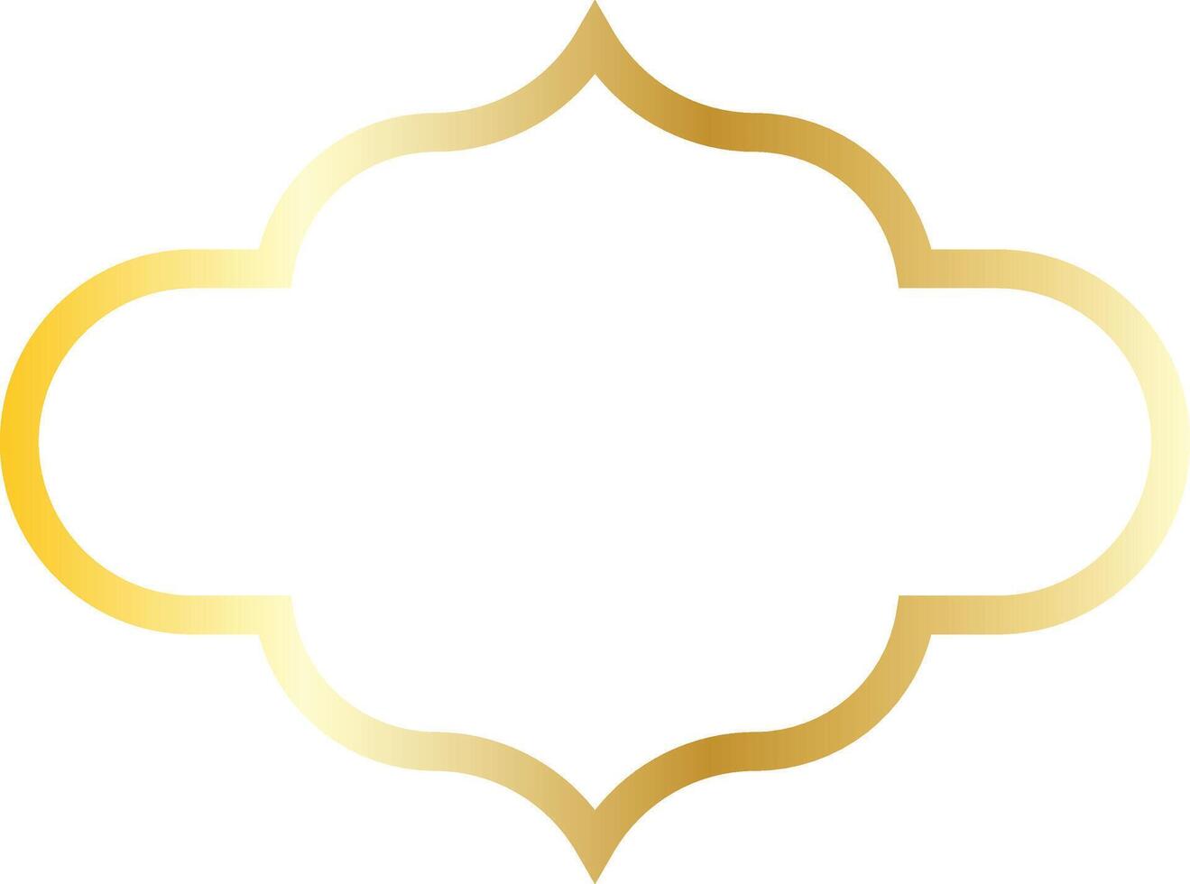 Ramadan Gold Frame with Minimalist Design vector