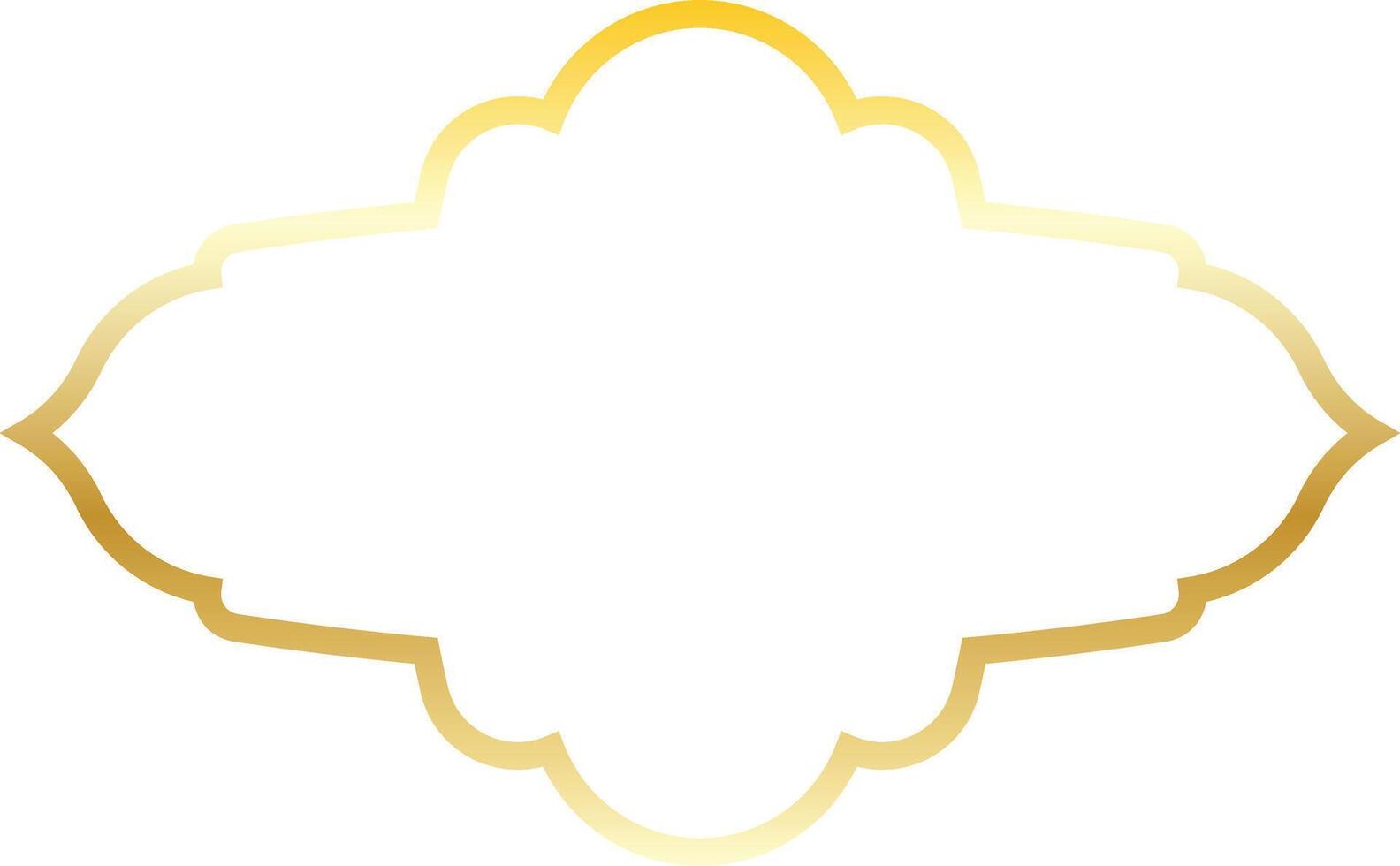 Ramadan Gold Frame with Minimalist Design. vector