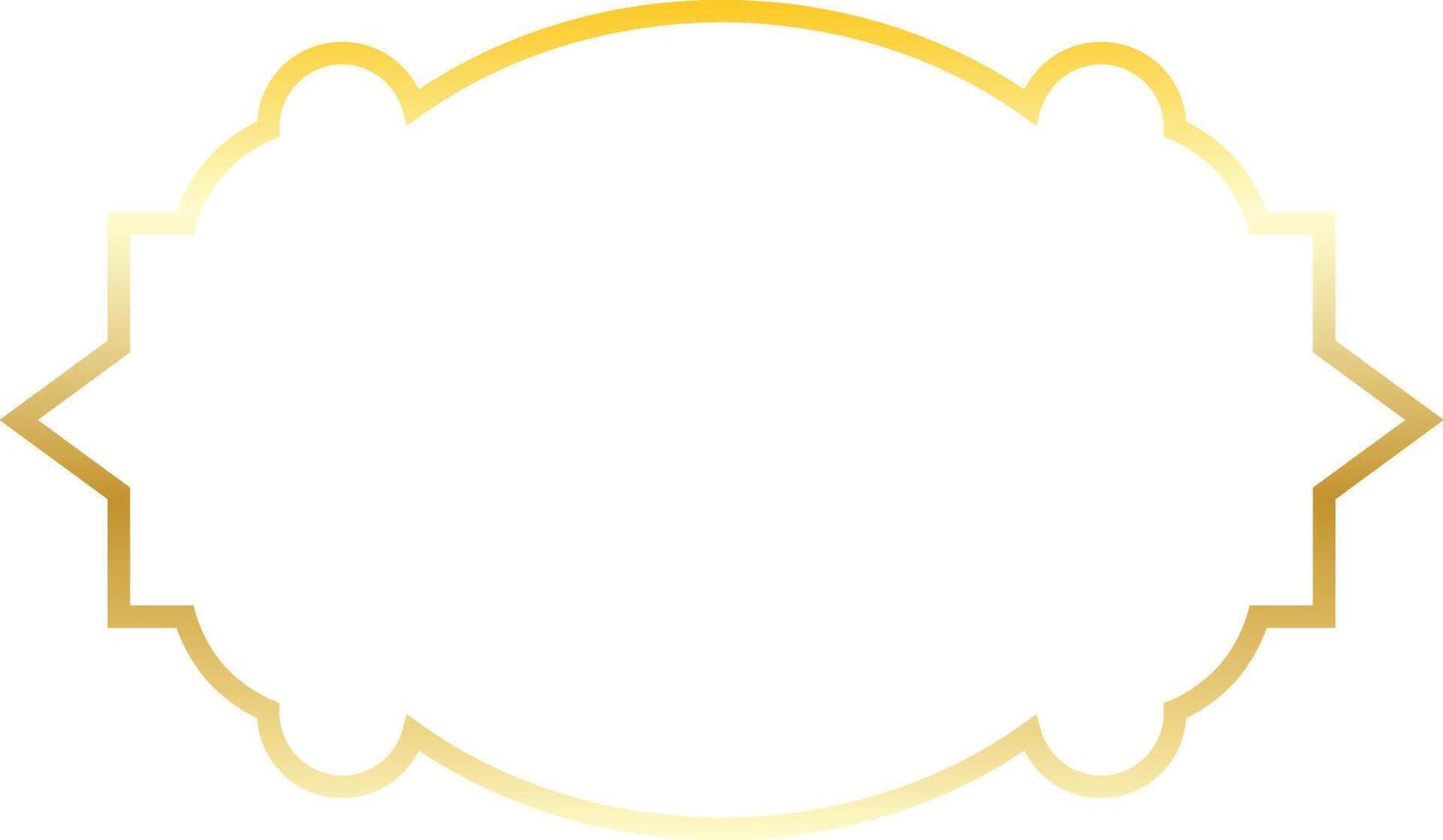 Ramadan Gold Frame in Minimalist Design. vector