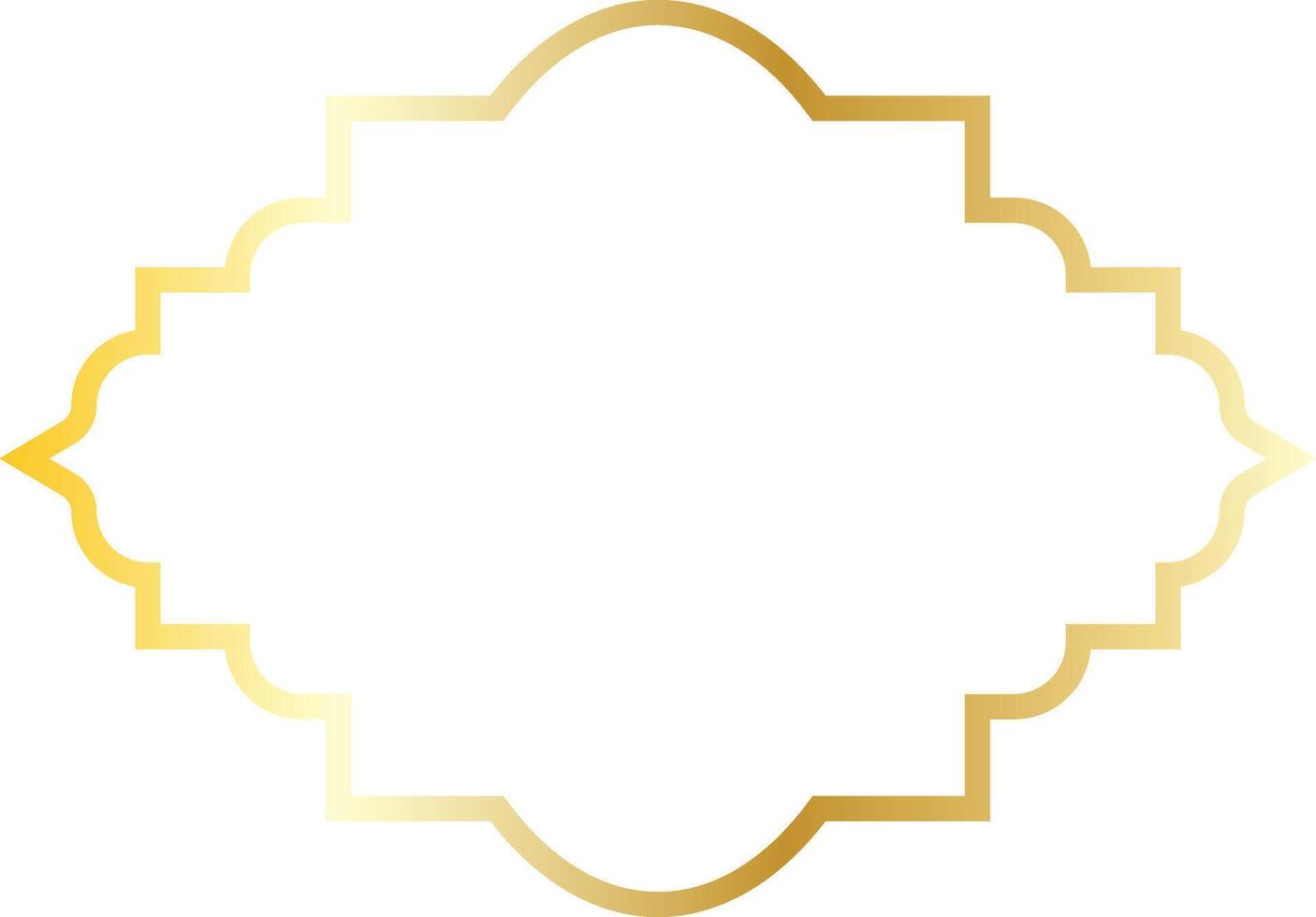 Islamic Gold Frame. vector