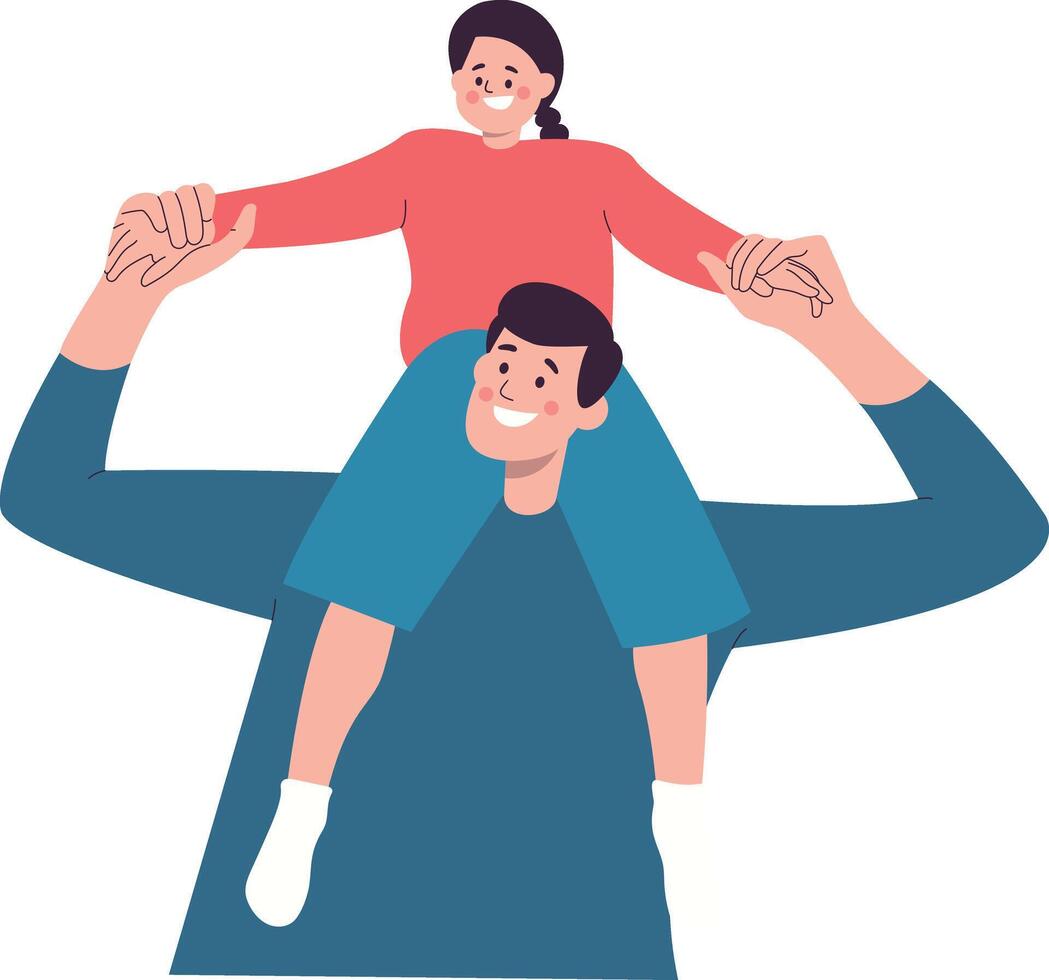 Happy Father's Day Character on White Background vector