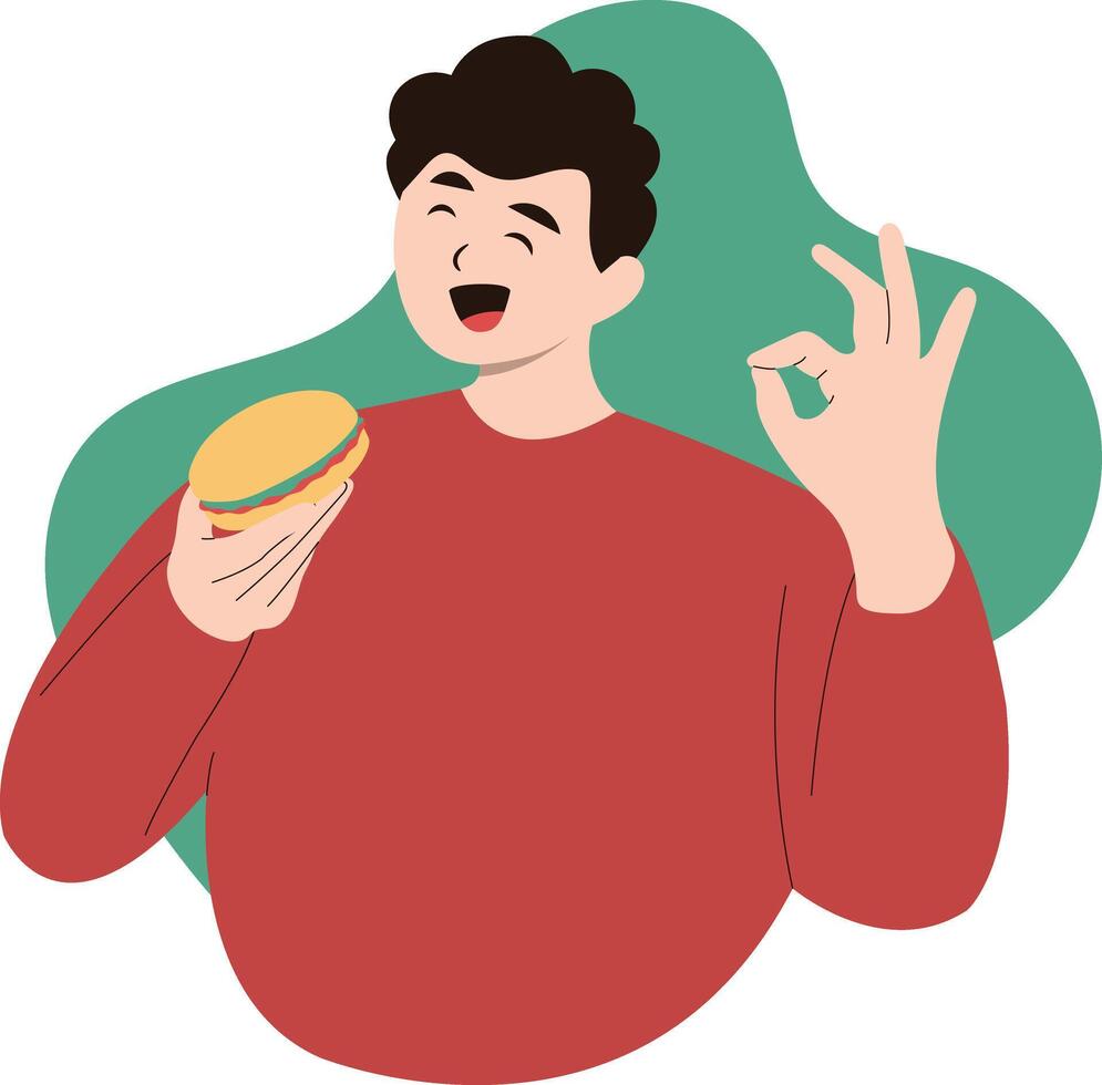National Hamburger Day Illustration with Flat Design. vector