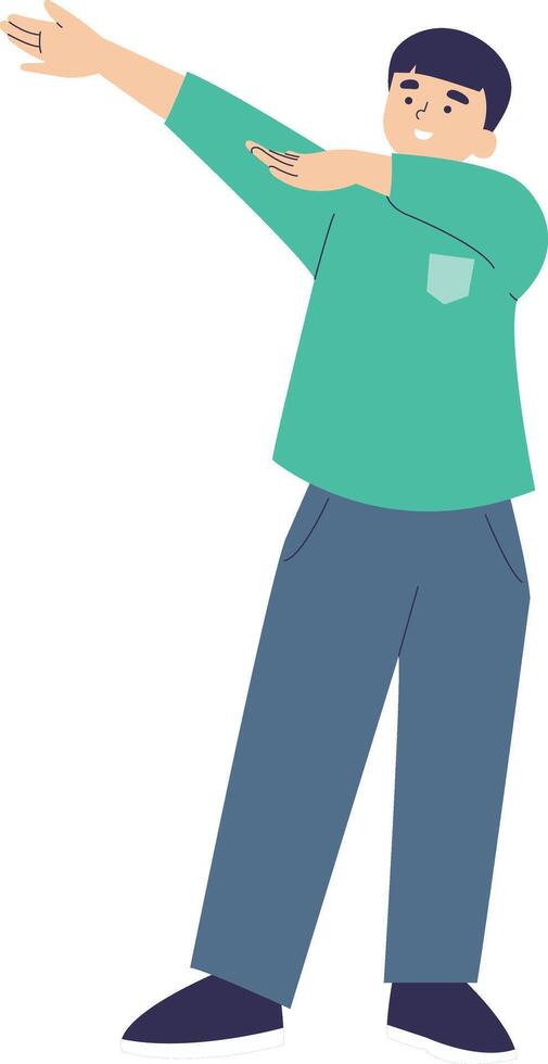 Cute Children Character in Flat Design. vector