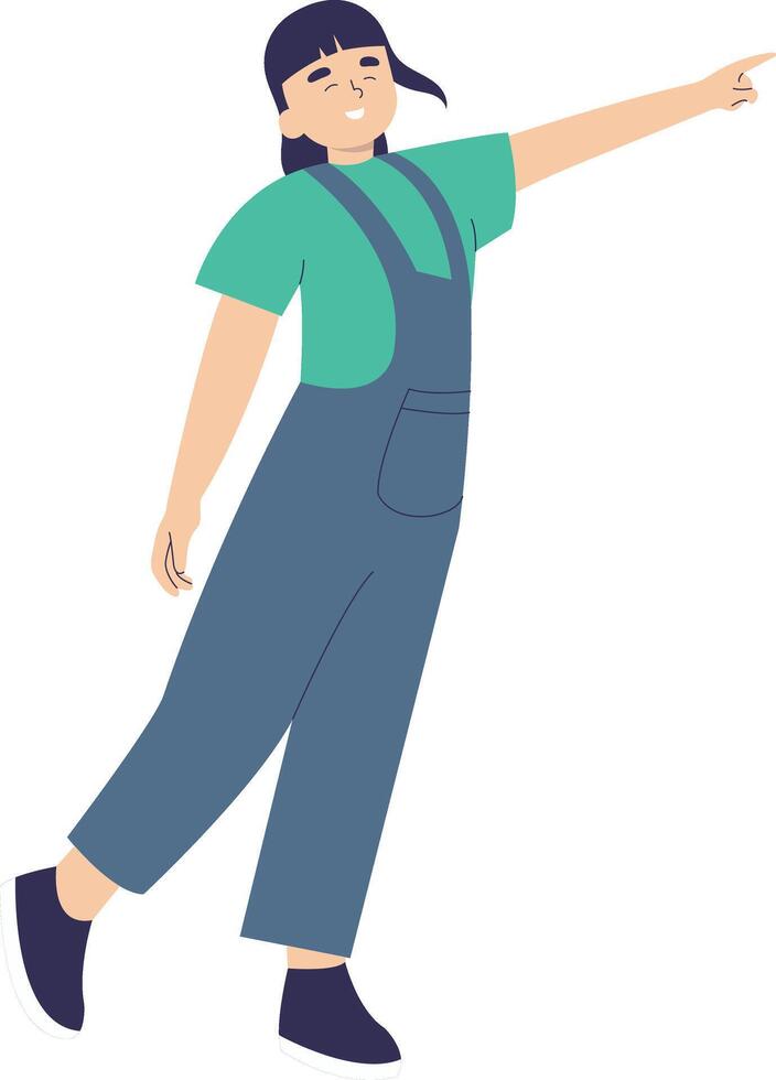 Cute Children Character in Flat Design vector