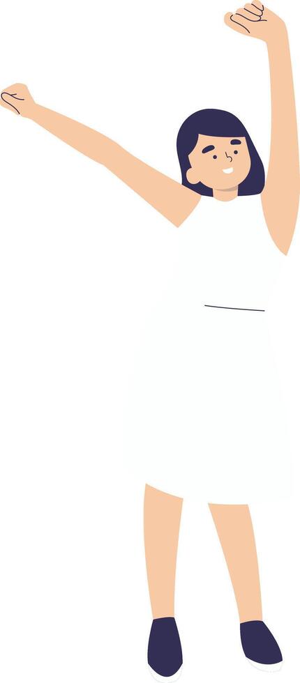 Cute Children Character on White Background vector