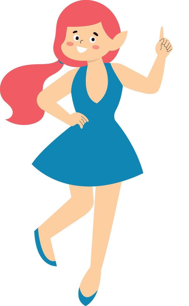 Little Girl Fairy. vector