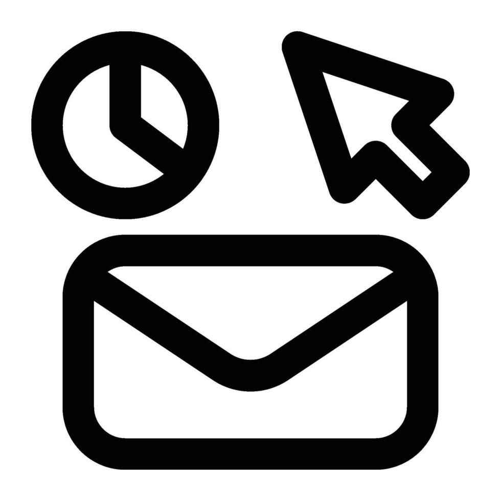 Click Through Rate Outline Icon vector