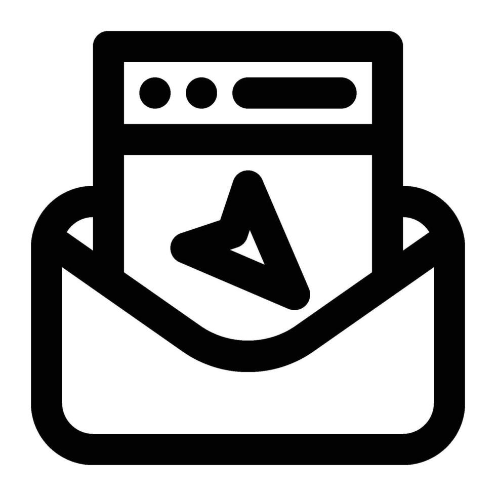 Email Landing Page Outline Icon vector