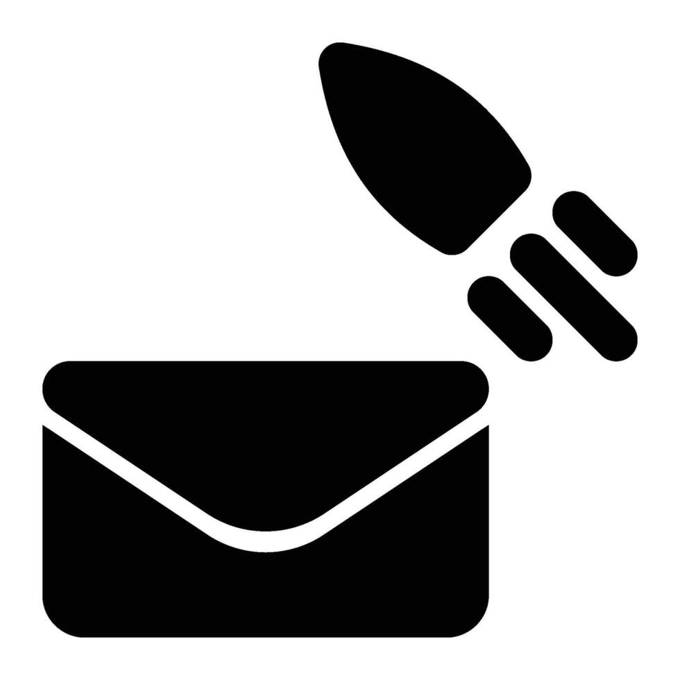 Responsive Email Glyph Solid Icon vector