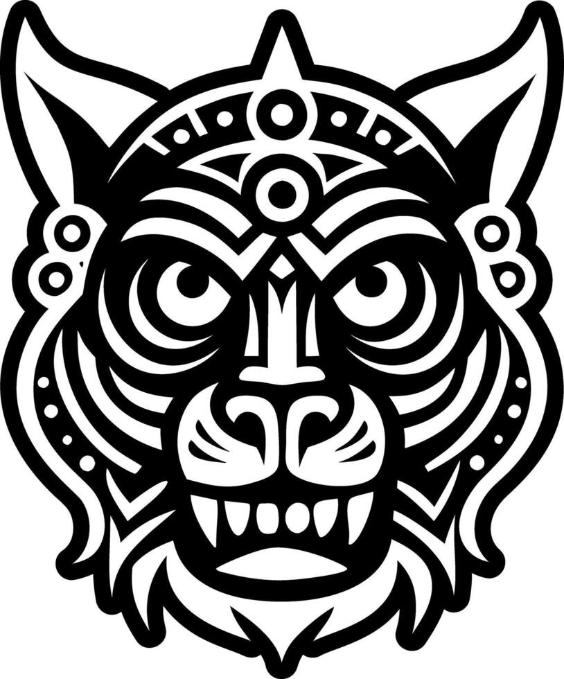 Filled icon of a taino guardian animal vector