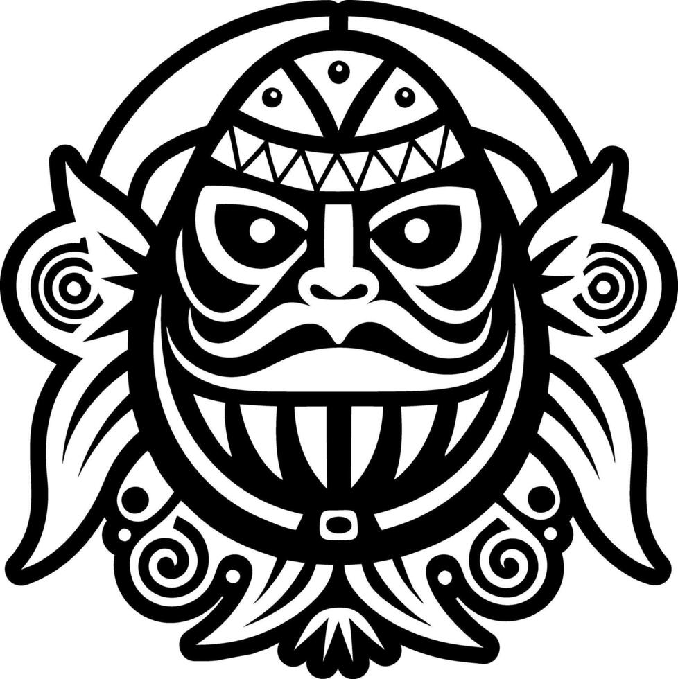 Solid style icon of fisherman taino vector