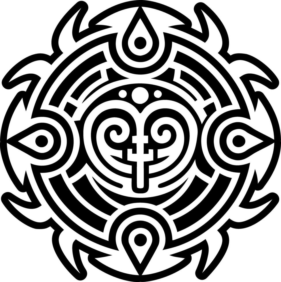 Spirit journey tattoo icon in glyph style vector