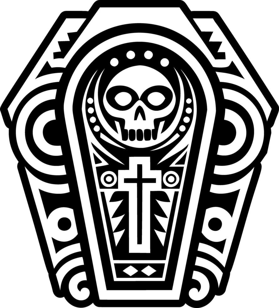 Taino tattoo icon in glyph style vector
