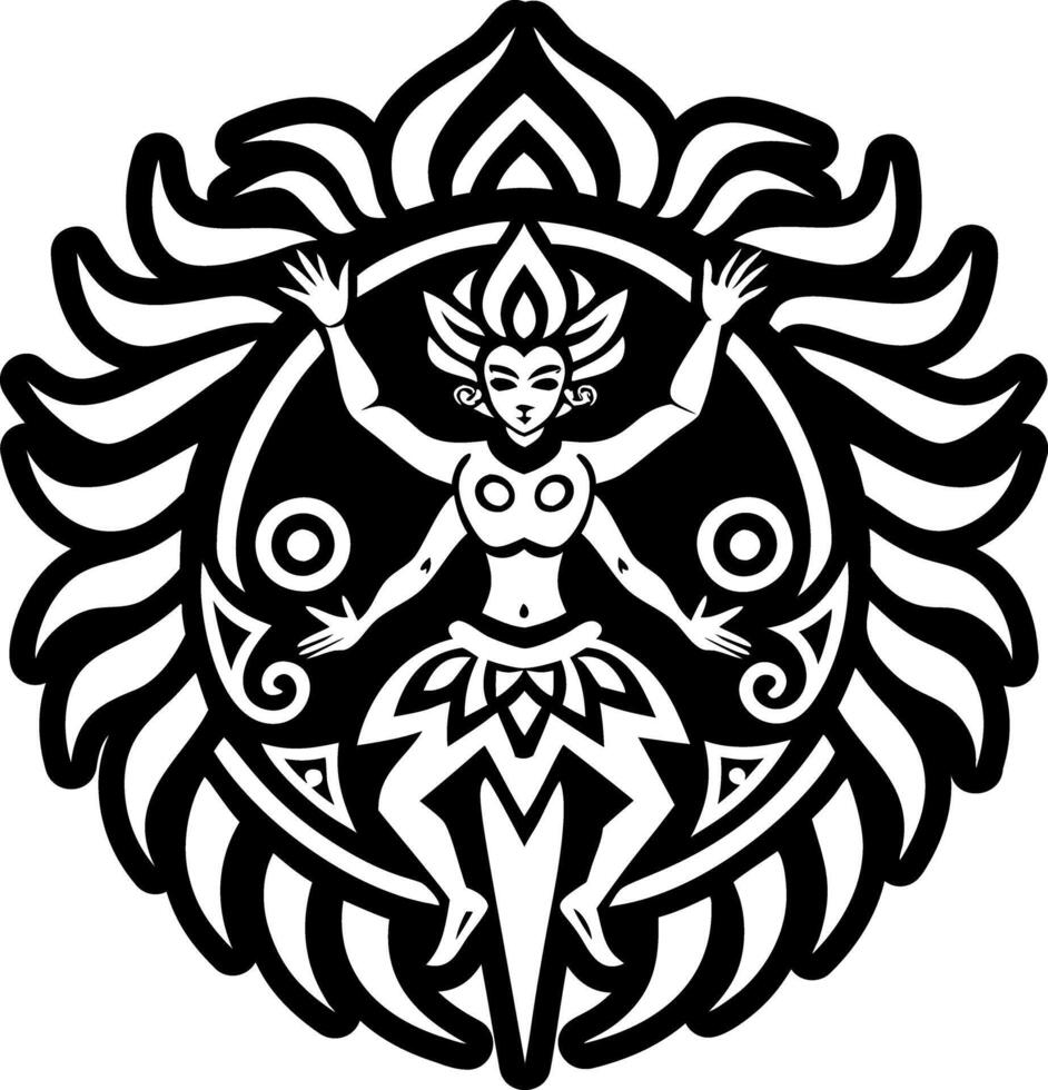 Taino icon in glyph style vector
