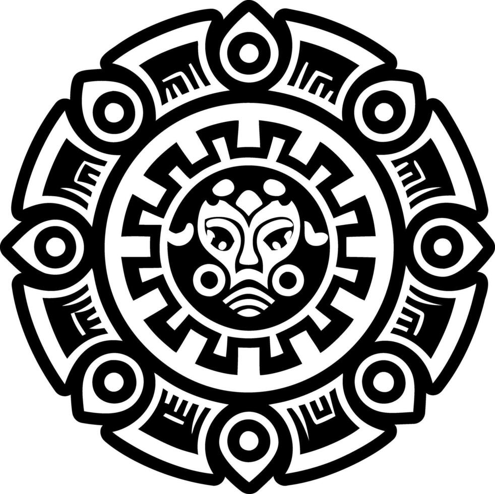 Life circle tattoo icon in glyph style vector