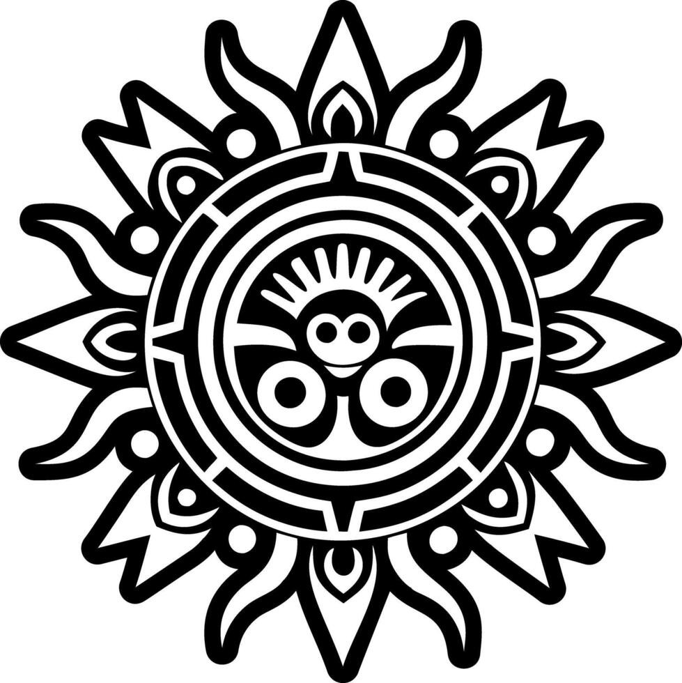 Glyph style icon of a celestial pattern vector