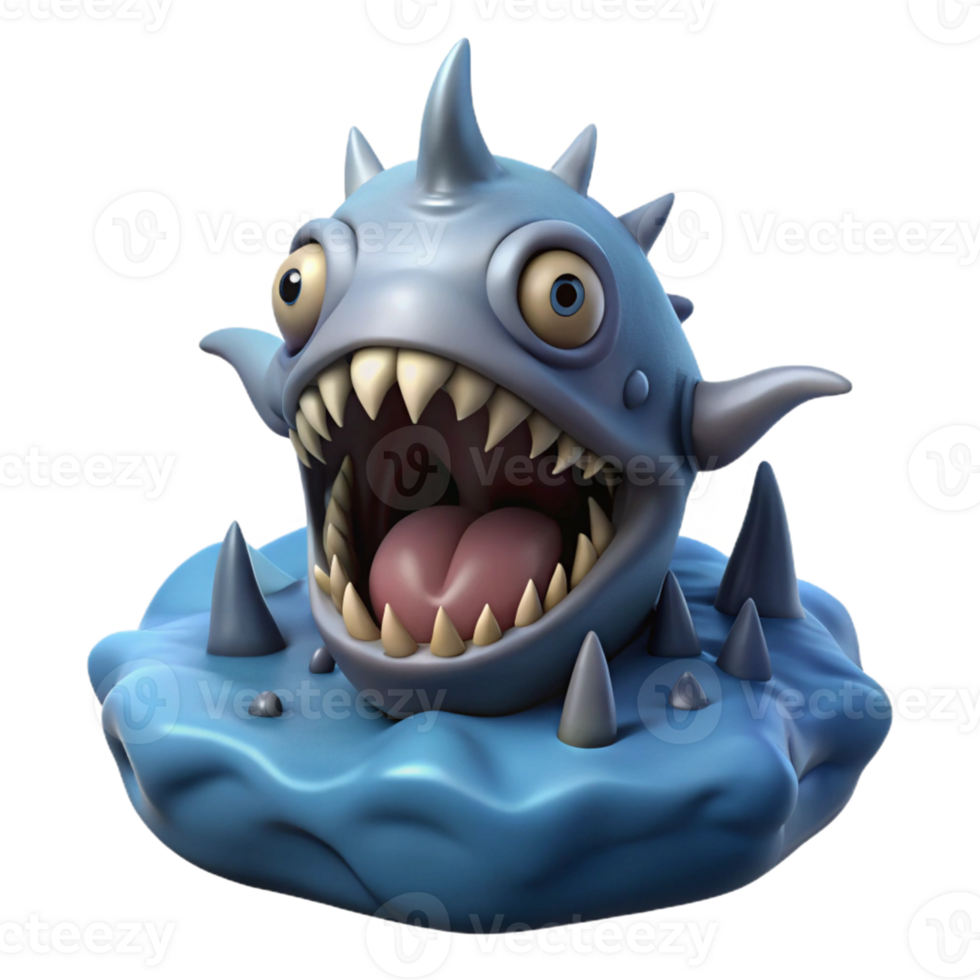 Gargantuan Goo Monster with Amorphous Form and Playful Design png