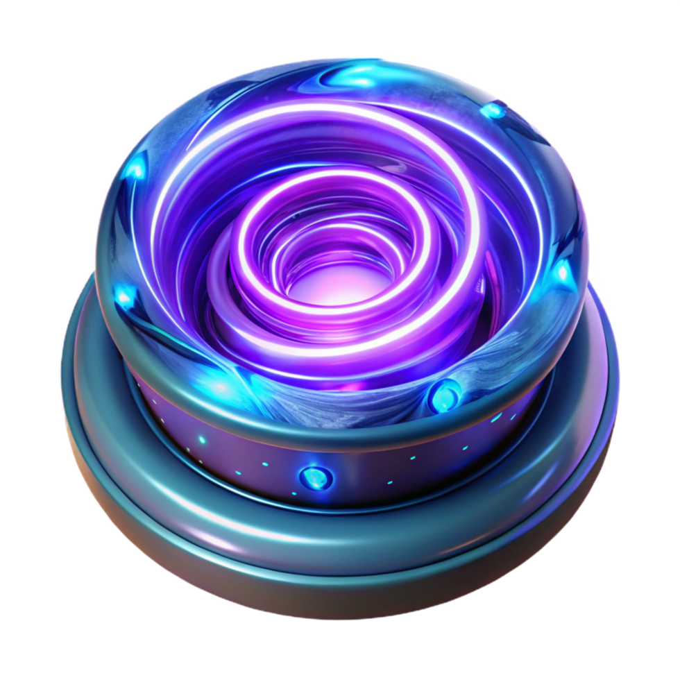 Abstract 3D Render of a Futuristic Spiral Device png