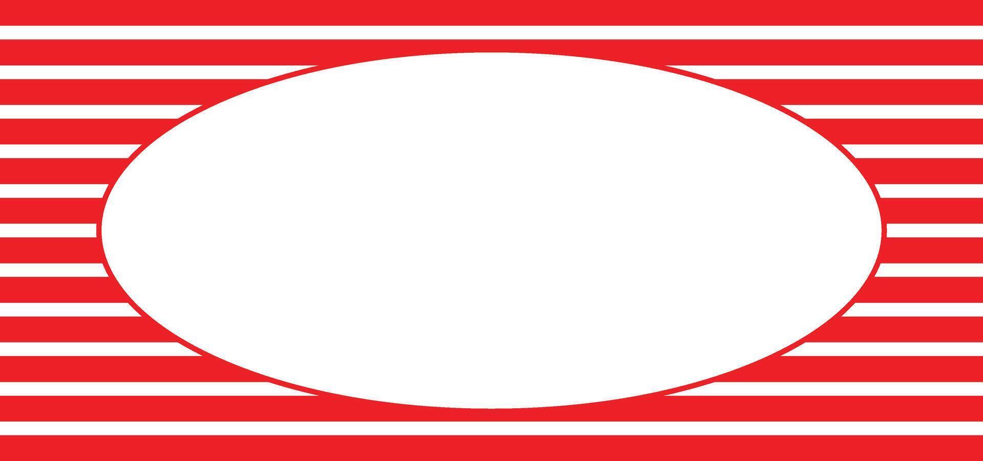 Minimalist Red and White Striped Frame vector