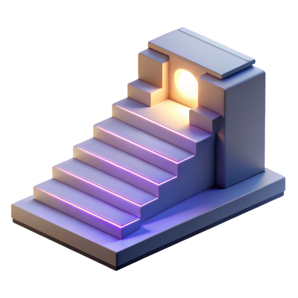 Illuminated Steps Leading to a Bright Future png