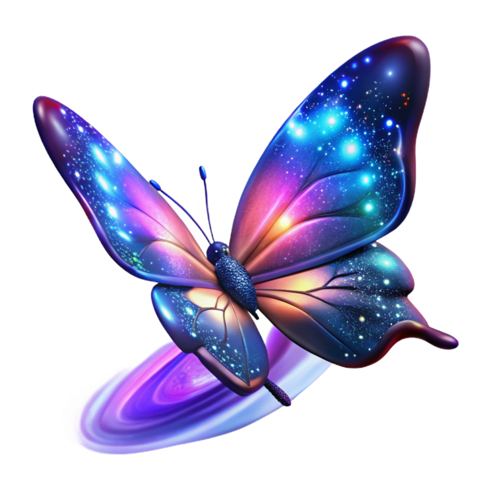 Cosmic Butterfly Galaxy Wings, Nebula Design, and Celestial Art png