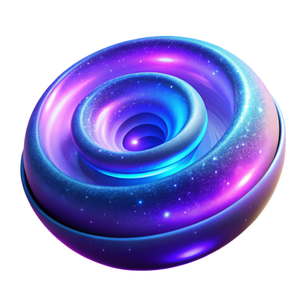Cosmic Sphere Abstract 3D Render of Glowing Nebula png