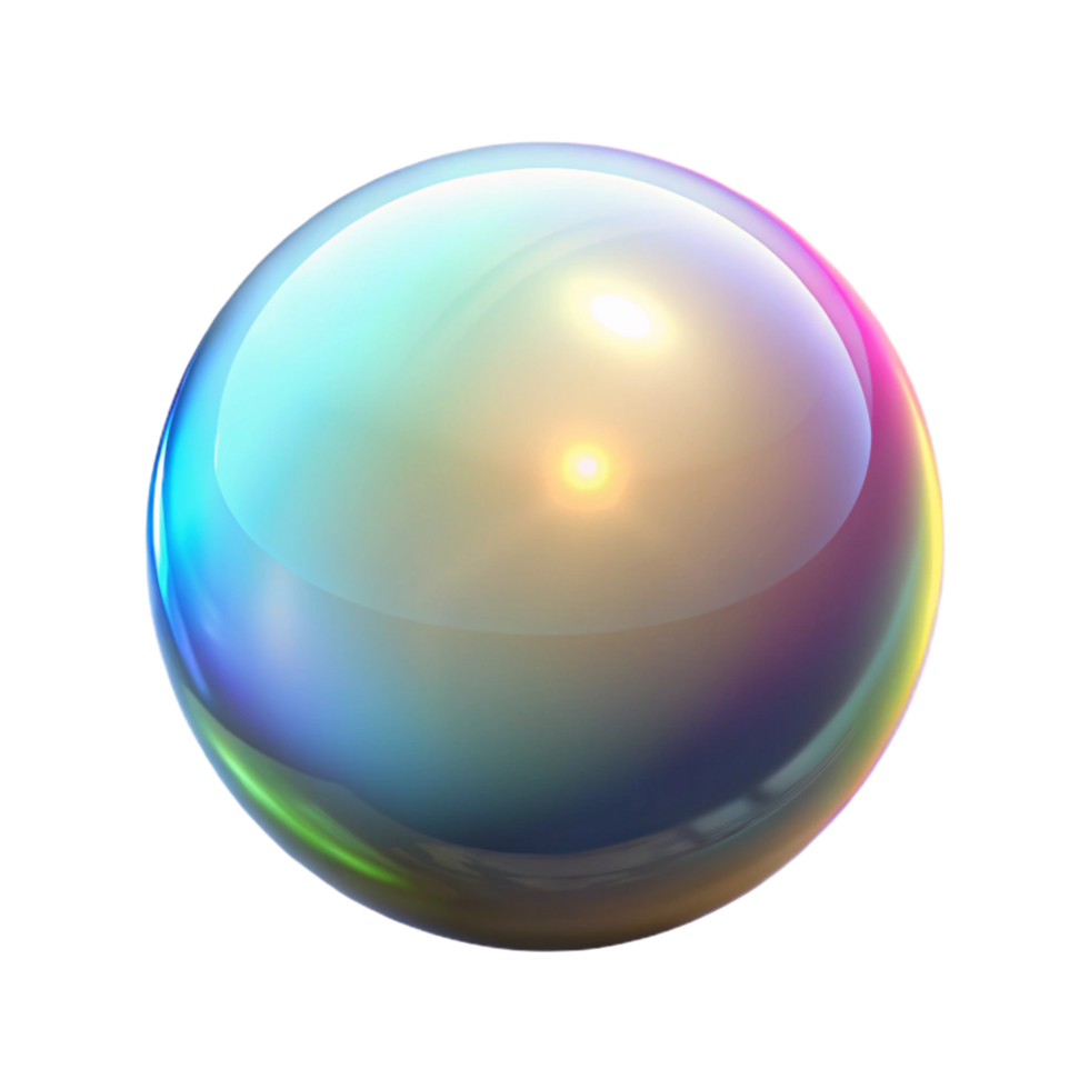 Iridescent Orb A Study in Light and Color png