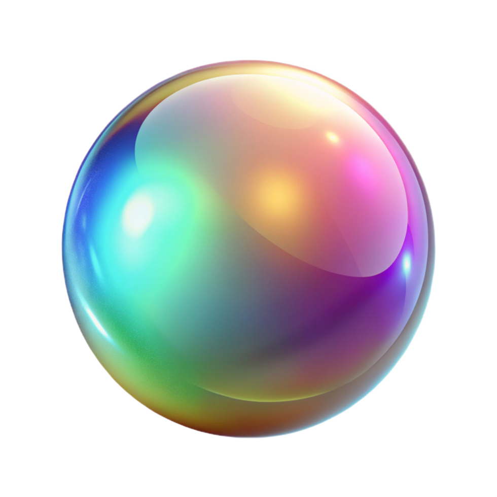Iridescent Sphere A Study in Light and Color png
