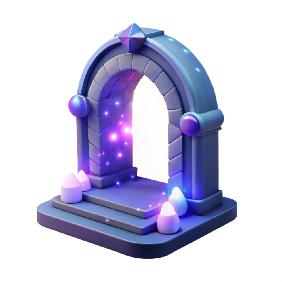 Magical Archway Glowing Portal to Fantasy Realm png