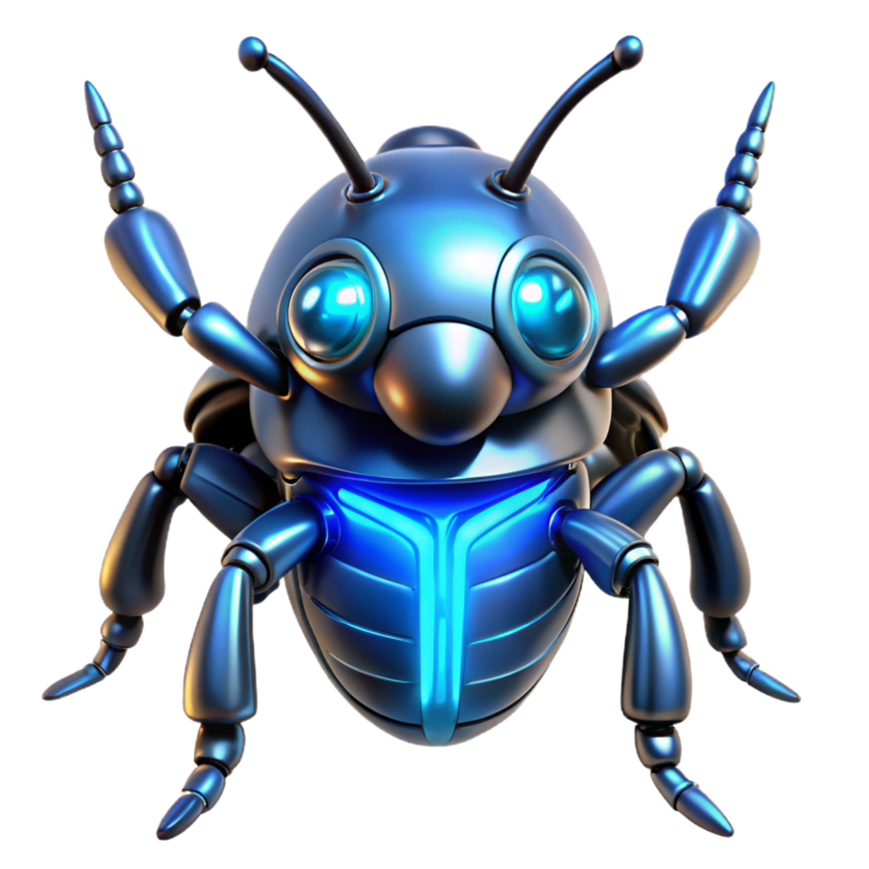 Cybernetic Insect Futuristic 3D Render of a Mechanical Bug png
