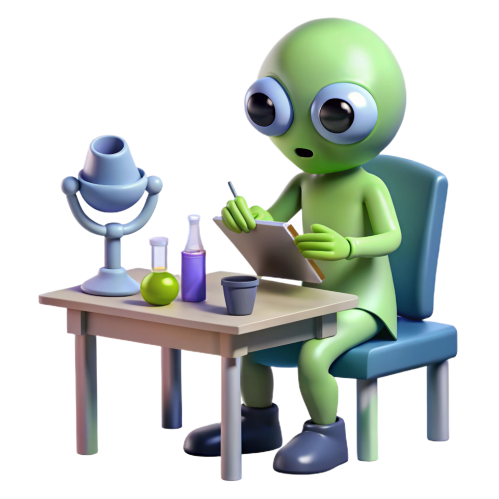 Alien Researcher's Notes Laboratory Experiments Findings png