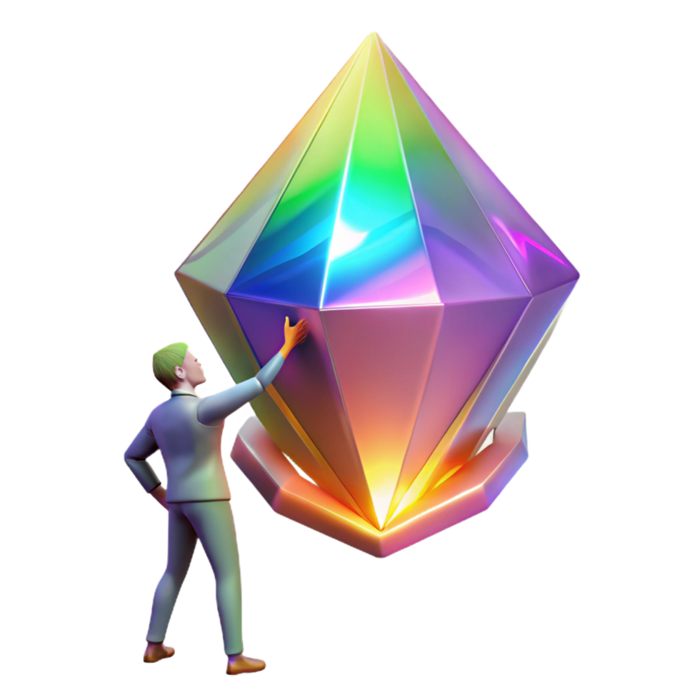 Exploring the Facets of a Multifaceted Gem A 3D Render png