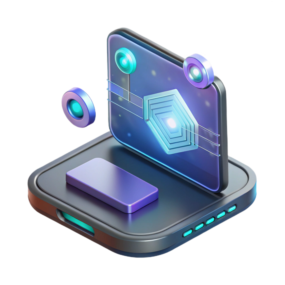 Advanced Technology Futuristic Interface and Data Processing System png