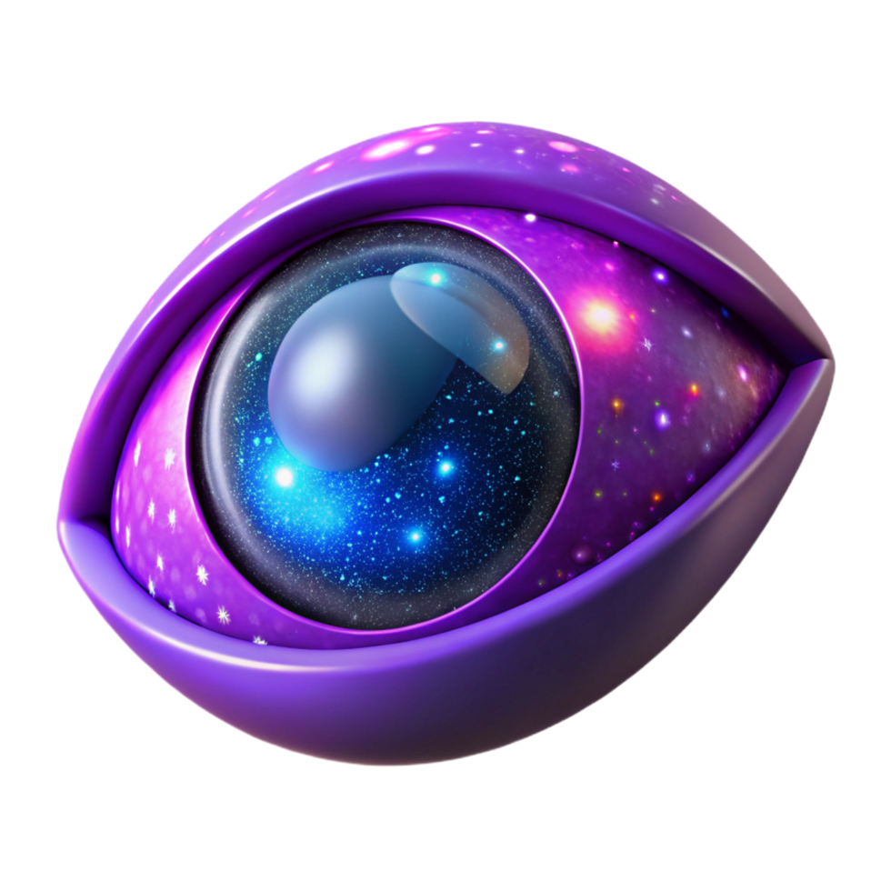 Cosmic Eye A 3D Render of a Universe Within png