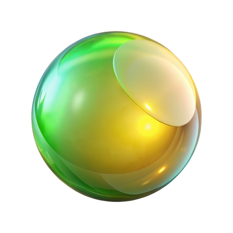 Abstract Sphere Gradient Color, Glossy Surface, 3D Rendering png