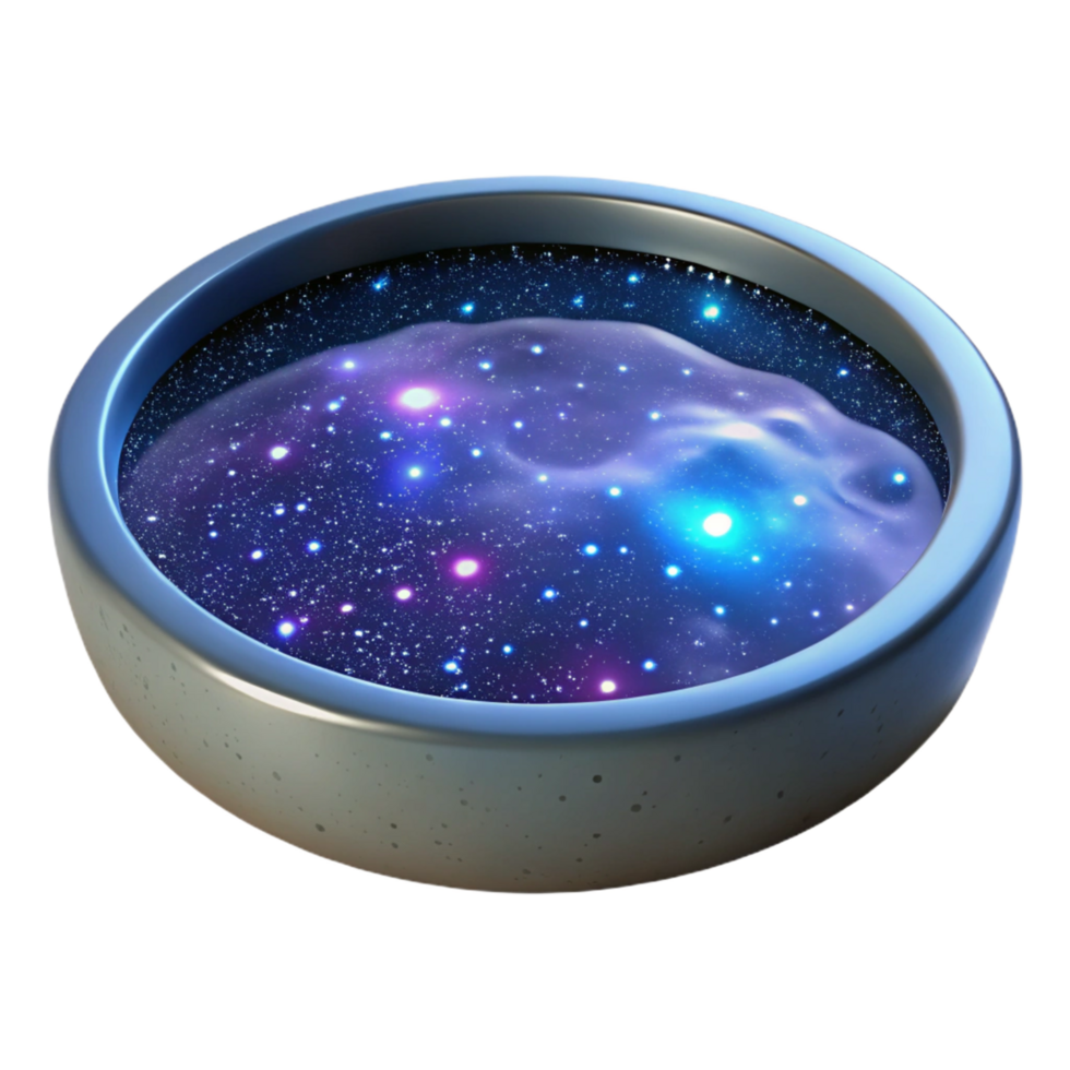 Cosmic Nebula in a Celestial Vessel A 3D Render of Galactic Wonders png